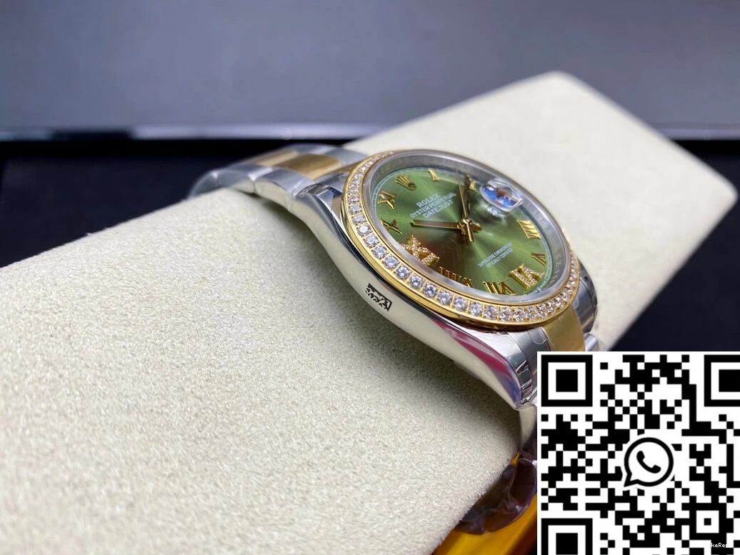 Diamond-set EW Rolex Datejust Factory Bezel M126283RBR-0012 0211